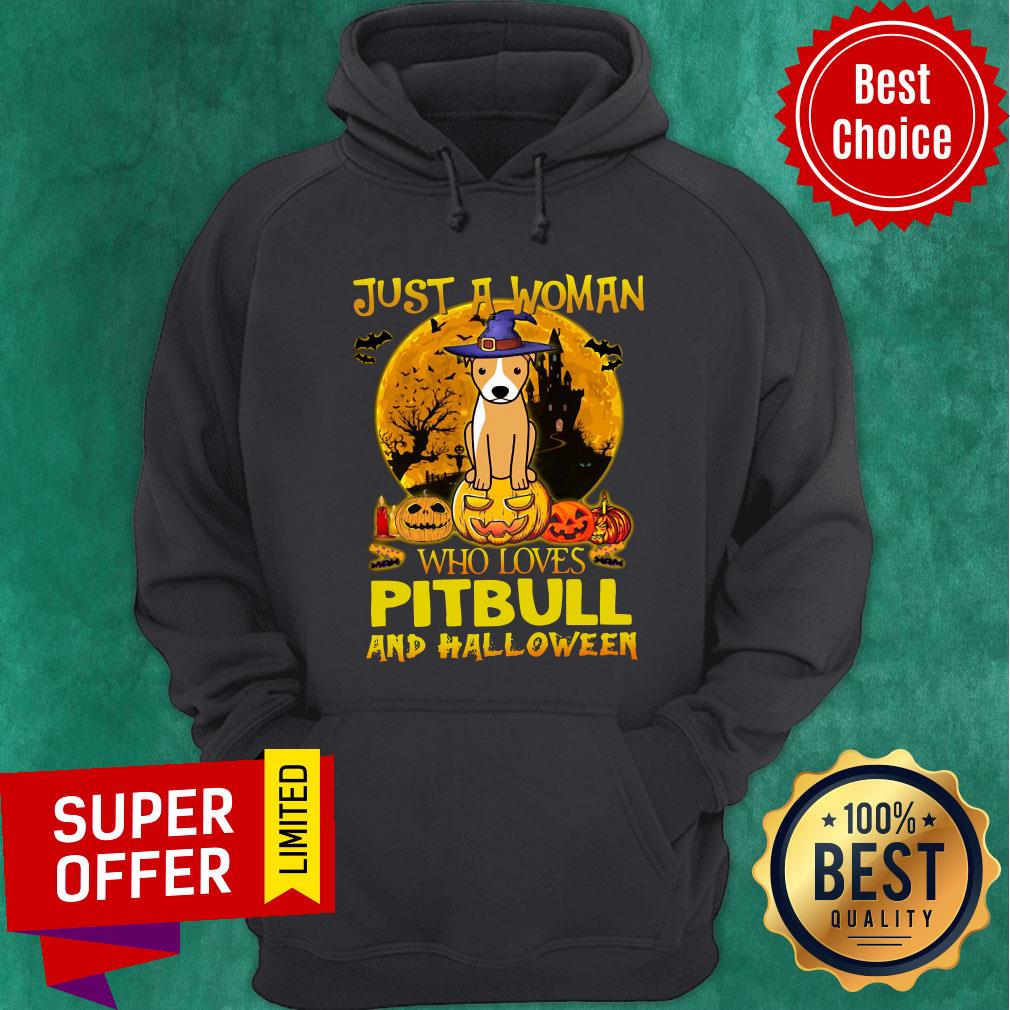 Just A Woman Who Loves Pitbull And Halloween Shirt - Image 5
