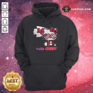 Alternative view of Official Hello Kitty Hello Kansas City Chiefs With American Flag 2021 Shirt