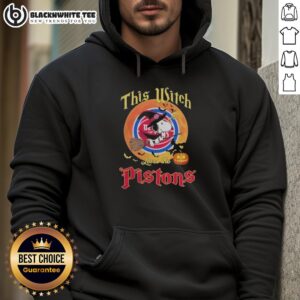 Alternative view of Original This Witch Loves The Detroit Pistons Snoopy Halloween T-Shirt