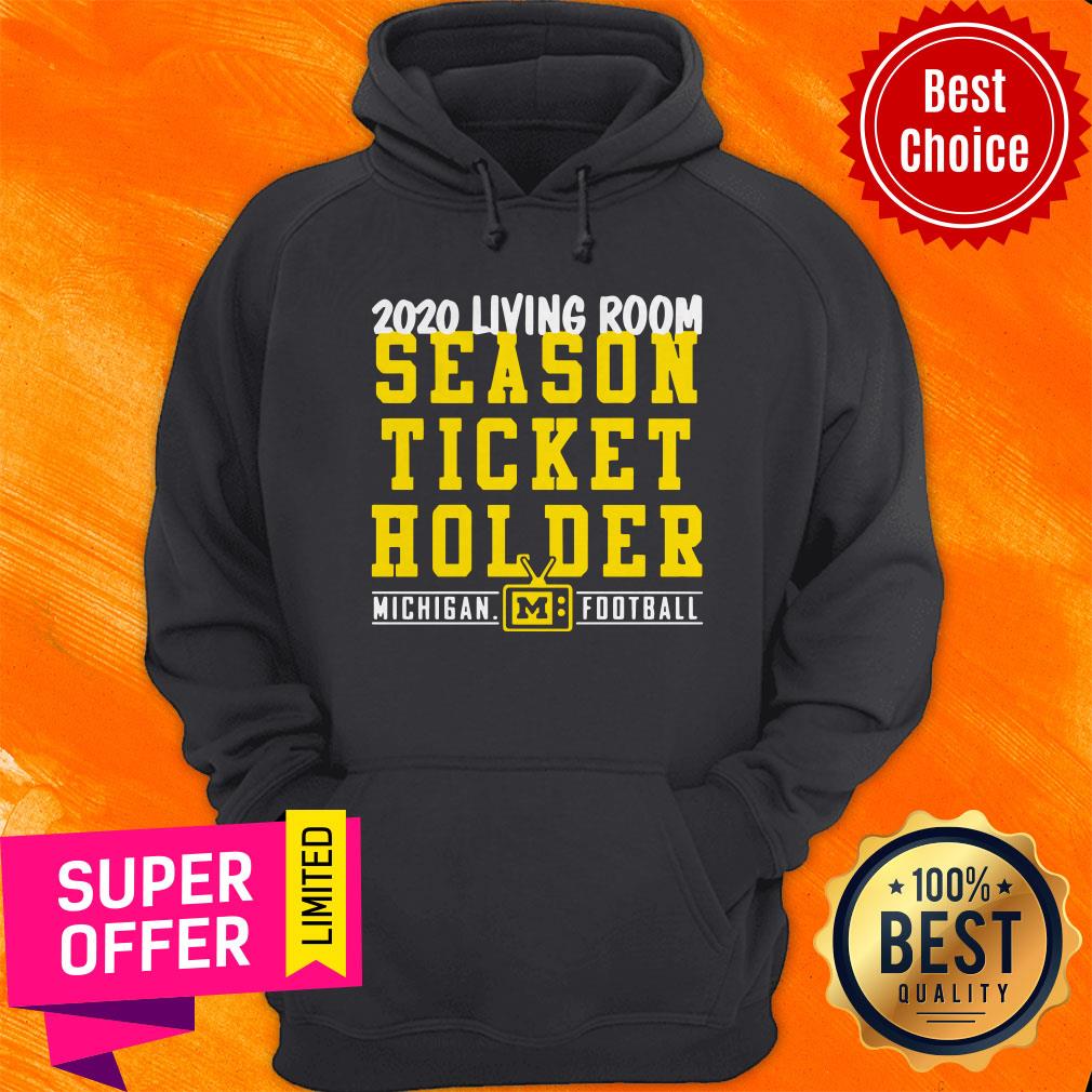 2020 Living Room Season Ticket Holder Michigan Wolverines Football Shirt - Image 3