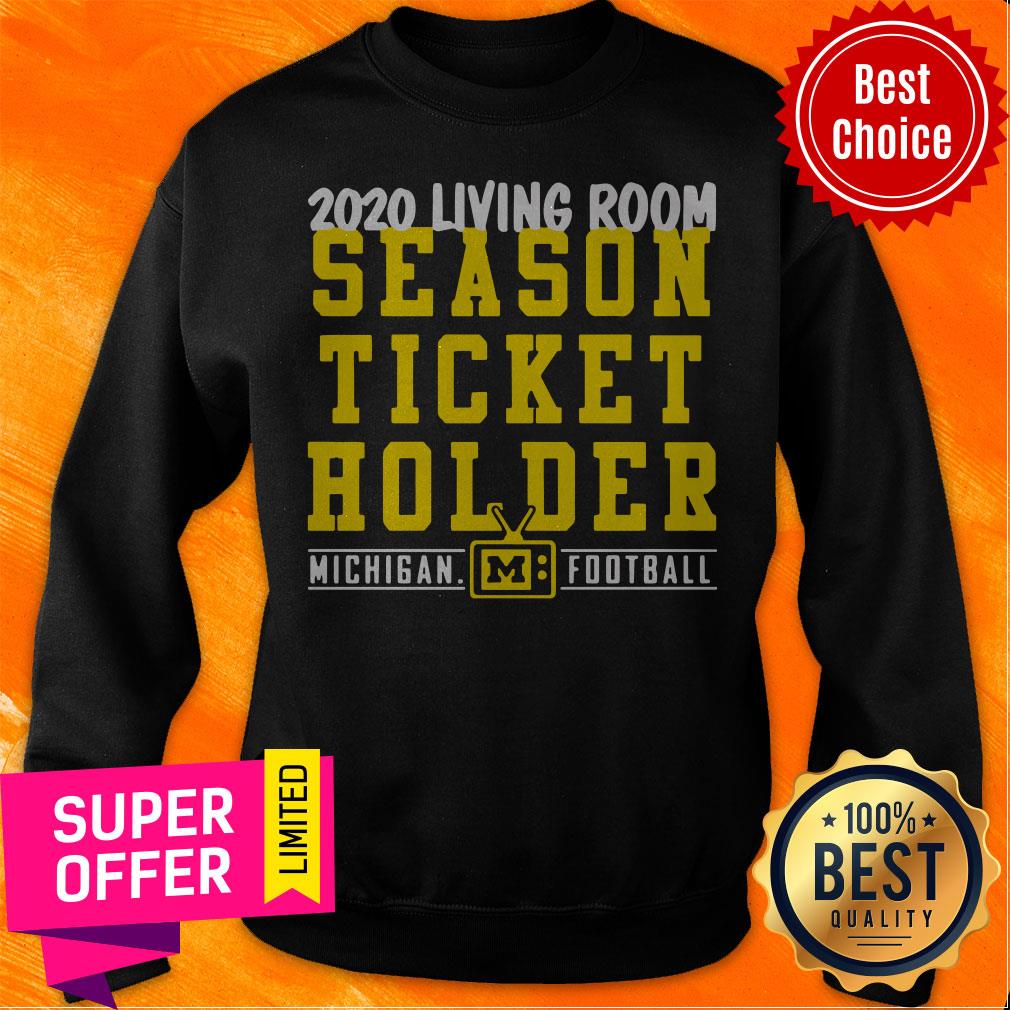 2020 Living Room Season Ticket Holder Michigan Wolverines Football Shirt - Image 2