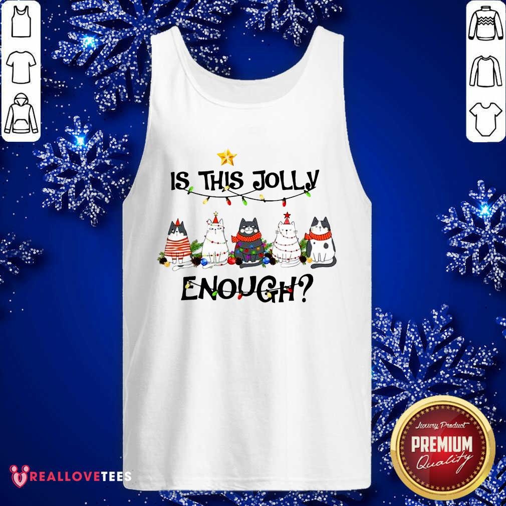 Cute Cats Is This Jolly Enough Christmas Light Shirt - Image 2