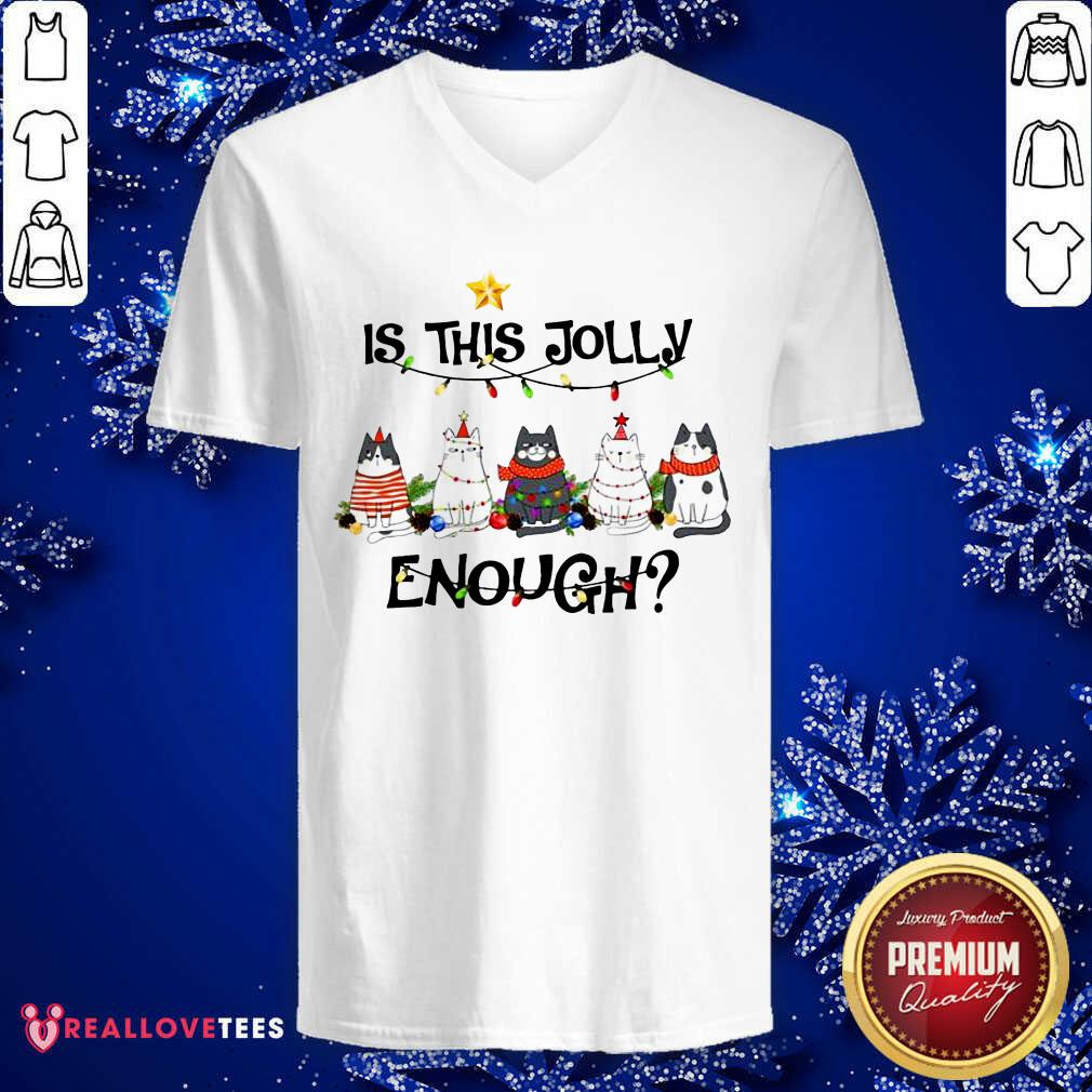 Cute Cats Is This Jolly Enough Christmas Light Shirt - Image 5