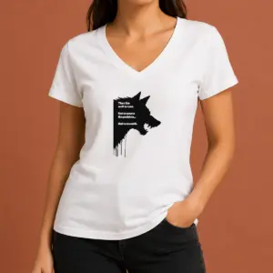 Alternative view of Funny Wolf Then The Wolf Arrives Not To Create The Problem But To Reveal It Shirt