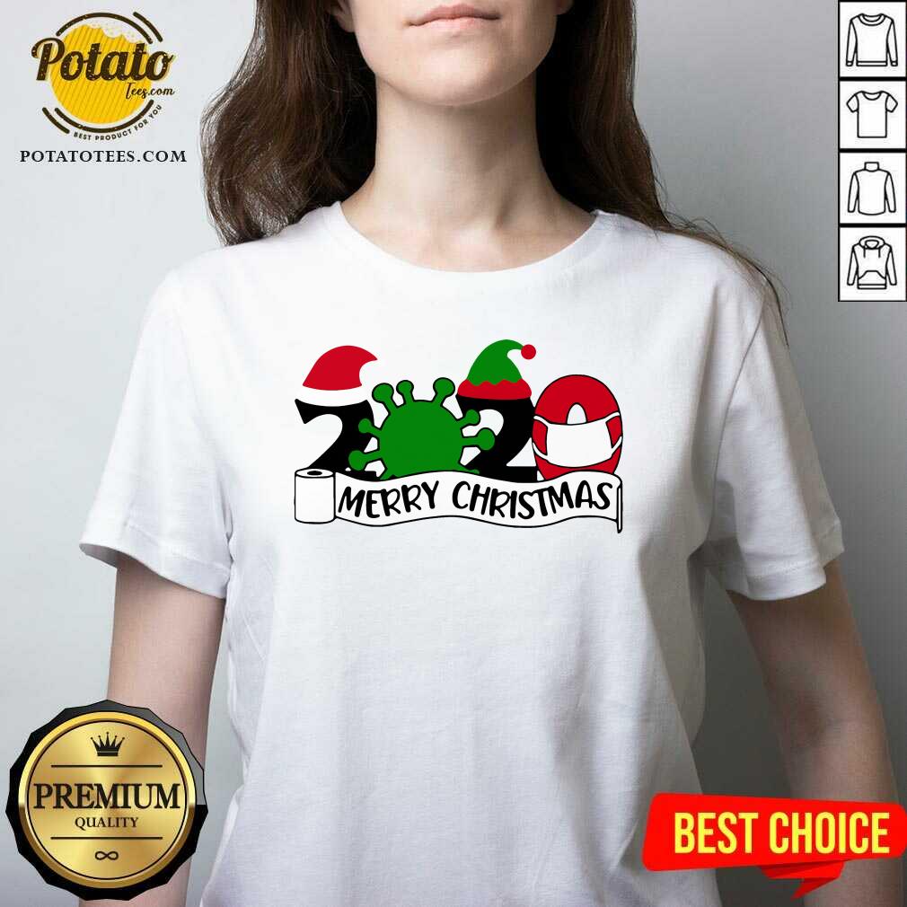 Good 2020 Mask Quarantine Toilet Paper Merry Christmas Shirt - Image 3