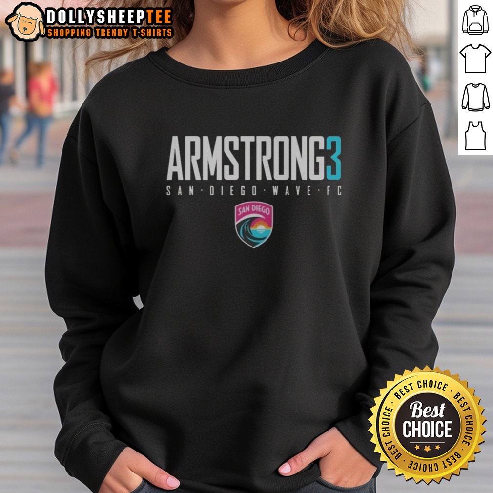 Good San Diego Wave FC Armstrong 3 Player Logo NWSL Soccer Shirt - Image 4