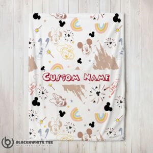 Cute Perfect Disney Mickey Mouse & Friends Magical Mouse Castle Blanket Fleece Customized Blanket