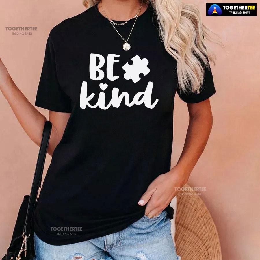 Be Kind Autism Puzzle Piece T-Shirt – Men’s Tee - Image 3