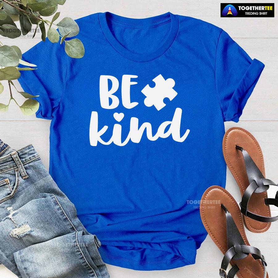 Be Kind Autism Puzzle Piece T-Shirt – Men’s Tee - Image 5
