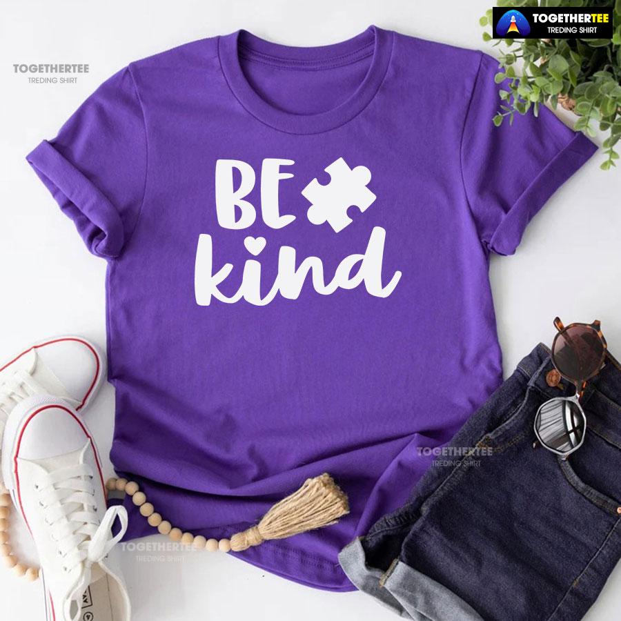 Be Kind Autism Puzzle Piece T-Shirt – Men’s Tee - Image 6