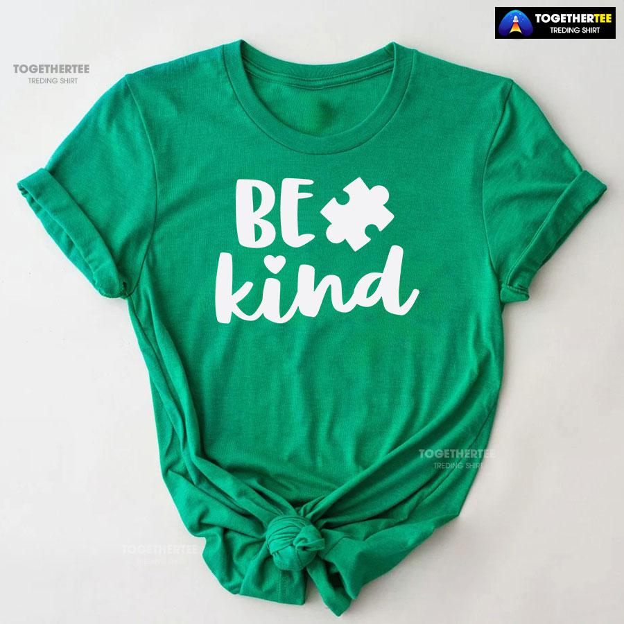 Be Kind Autism Puzzle Piece T-Shirt – Men’s Tee - Image 7
