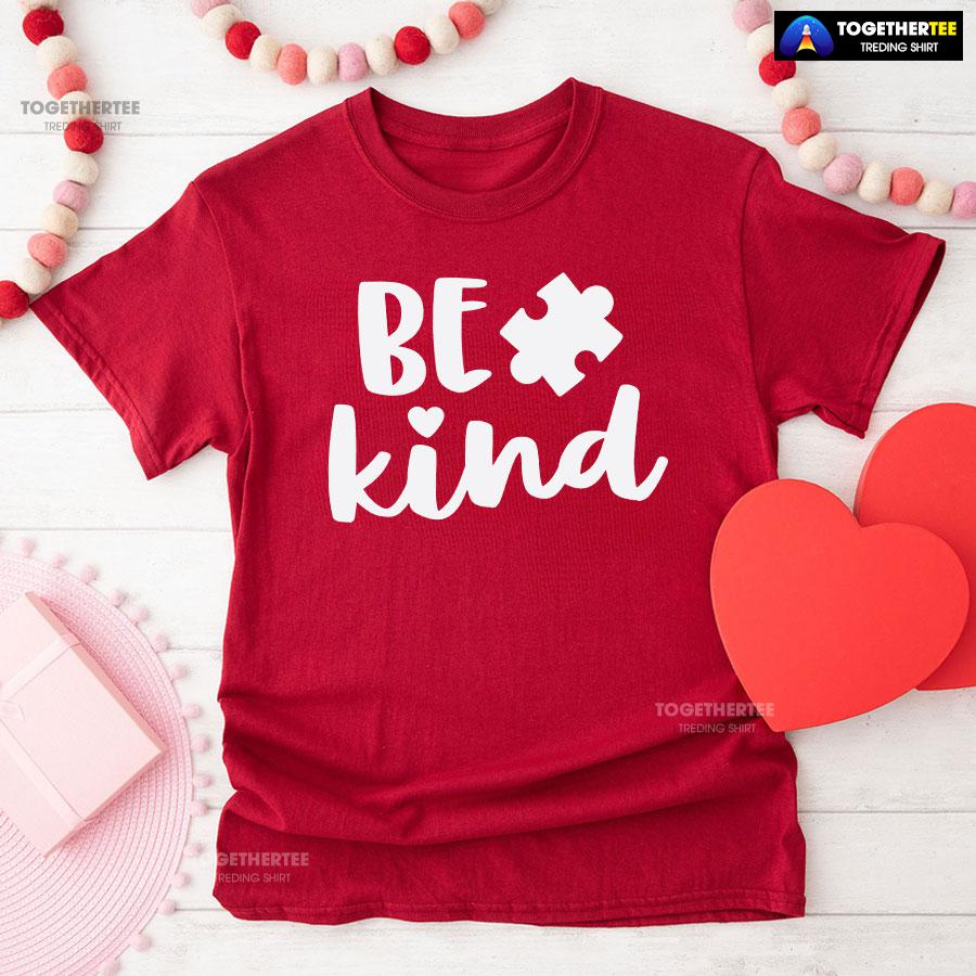 Be Kind Autism Puzzle Piece T-Shirt – Men’s Tee - Image 8