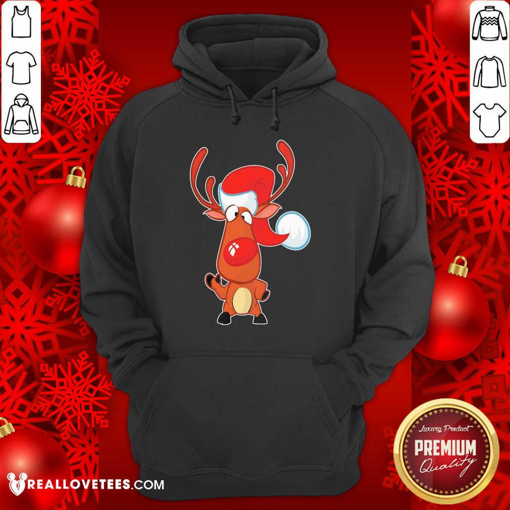 Premium Reindeer Santa Christmas Shirt - Image 4