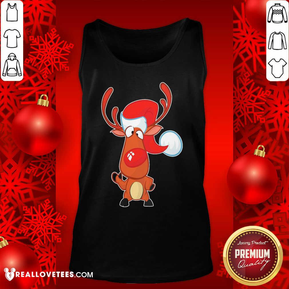 Premium Reindeer Santa Christmas Shirt - Image 2