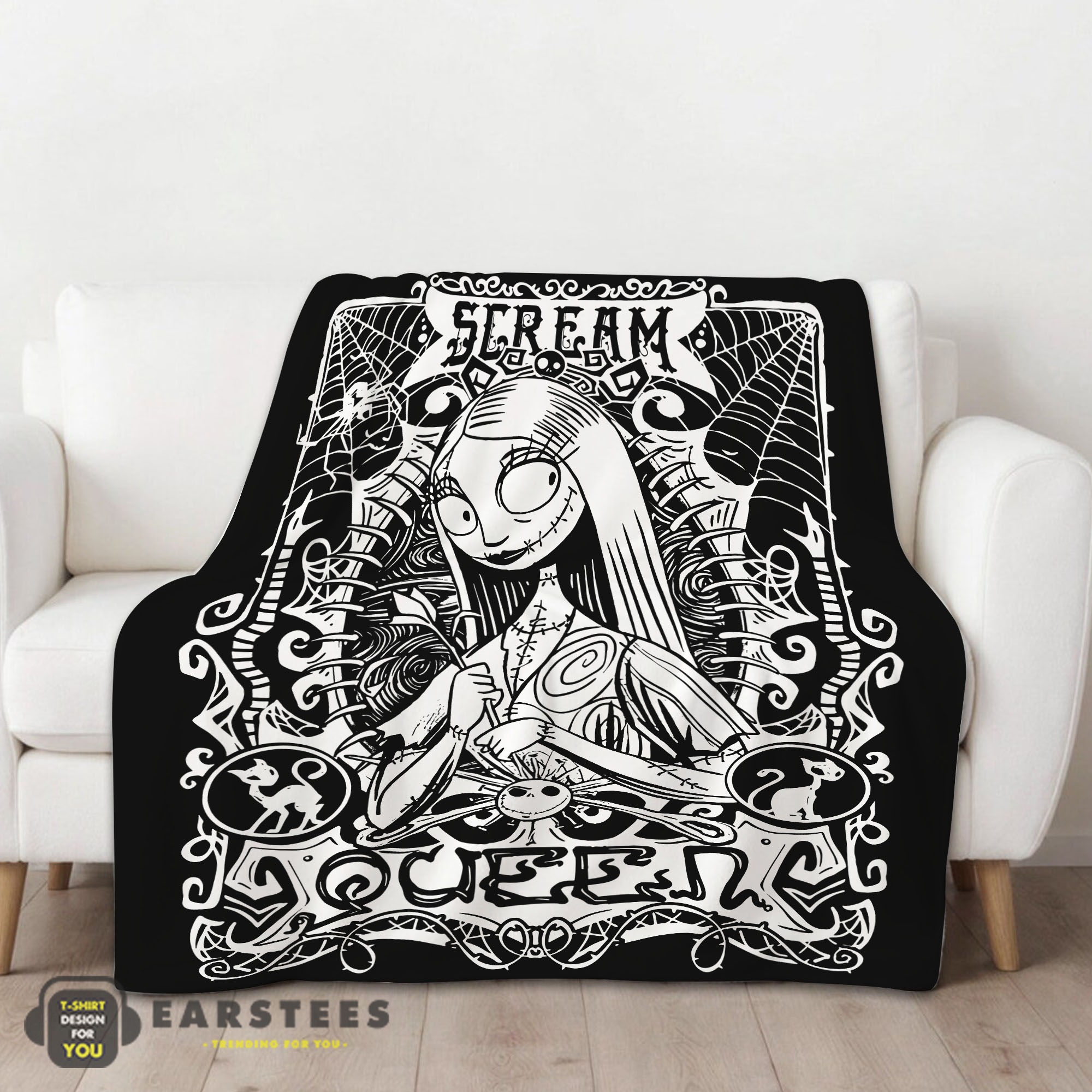 Good Disney The Nightmare Before Christmas Sally Scream Queen Blanket Fleece Customized Blanket - Image 2