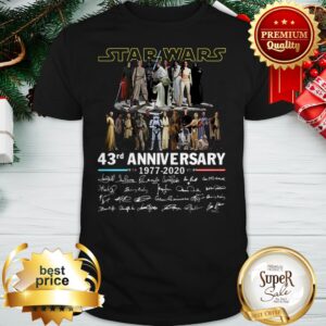 Star Wars 43rd Anniversary 1977-2020 Characters Signatures Shirt