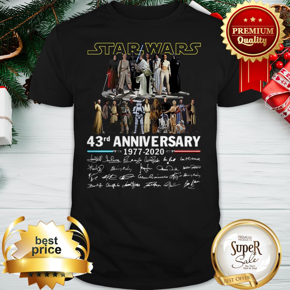 Star Wars 43rd Anniversary 1977-2020 Characters Signatures Shirt