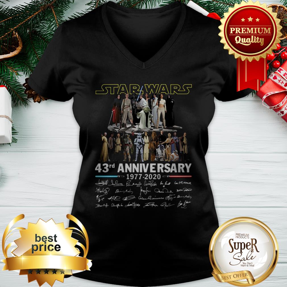 Star Wars 43rd Anniversary 1977-2020 Characters Signatures Shirt - Image 2