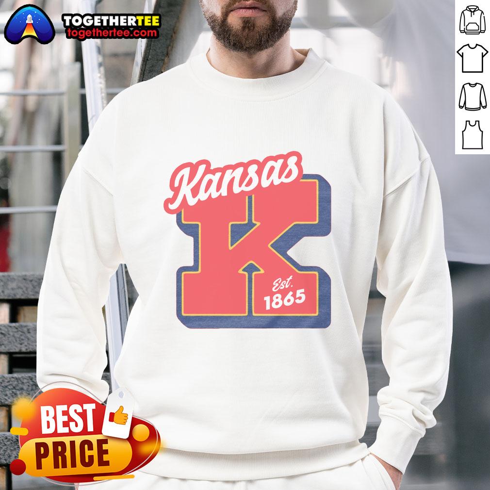 Nice Kansas Est 1865 Heather Red T-Shirt - Image 5