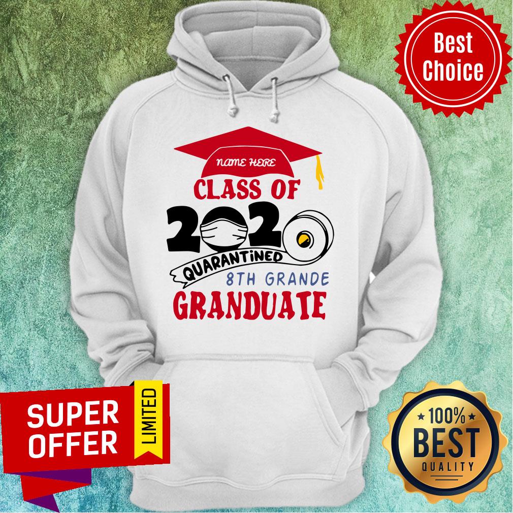 Official Name Here Class Of 2020 Quarantined 8th Grande Granduate Red Shirt - Image 3