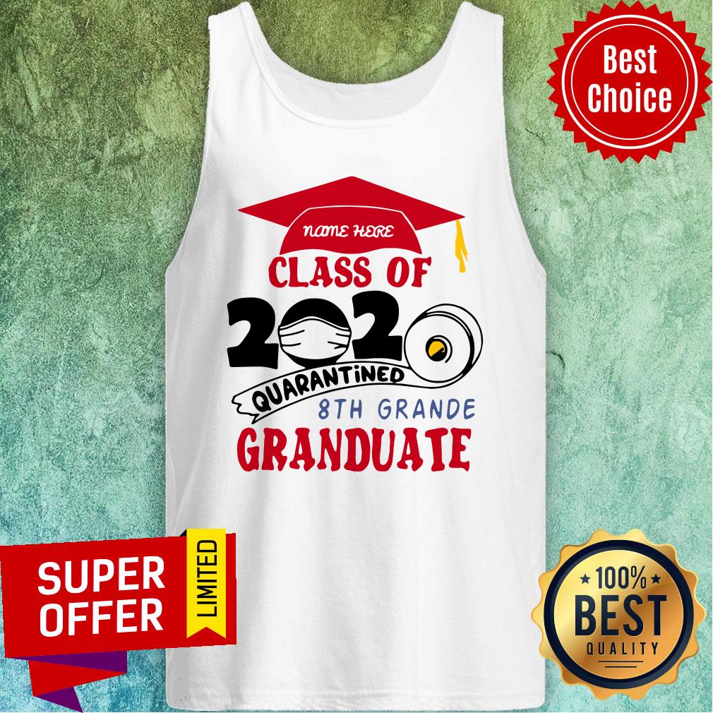 Official Name Here Class Of 2020 Quarantined 8th Grande Granduate Red Shirt - Image 5
