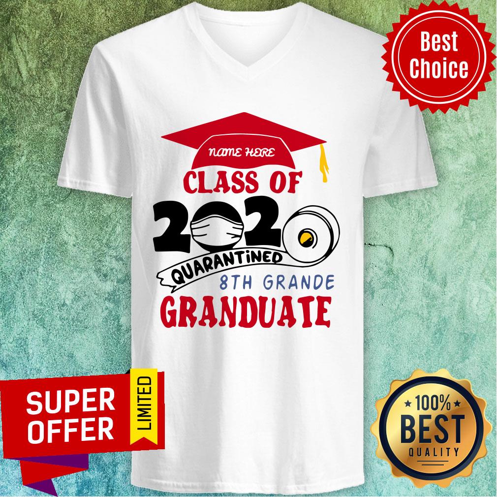 Official Name Here Class Of 2020 Quarantined 8th Grande Granduate Red Shirt - Image 4