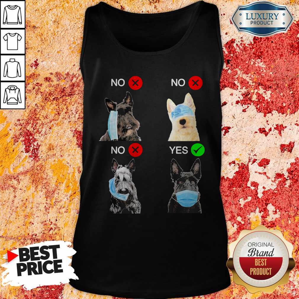 Scottish Terrier Dogs Right Way To Wear Mask Shirt - Image 3