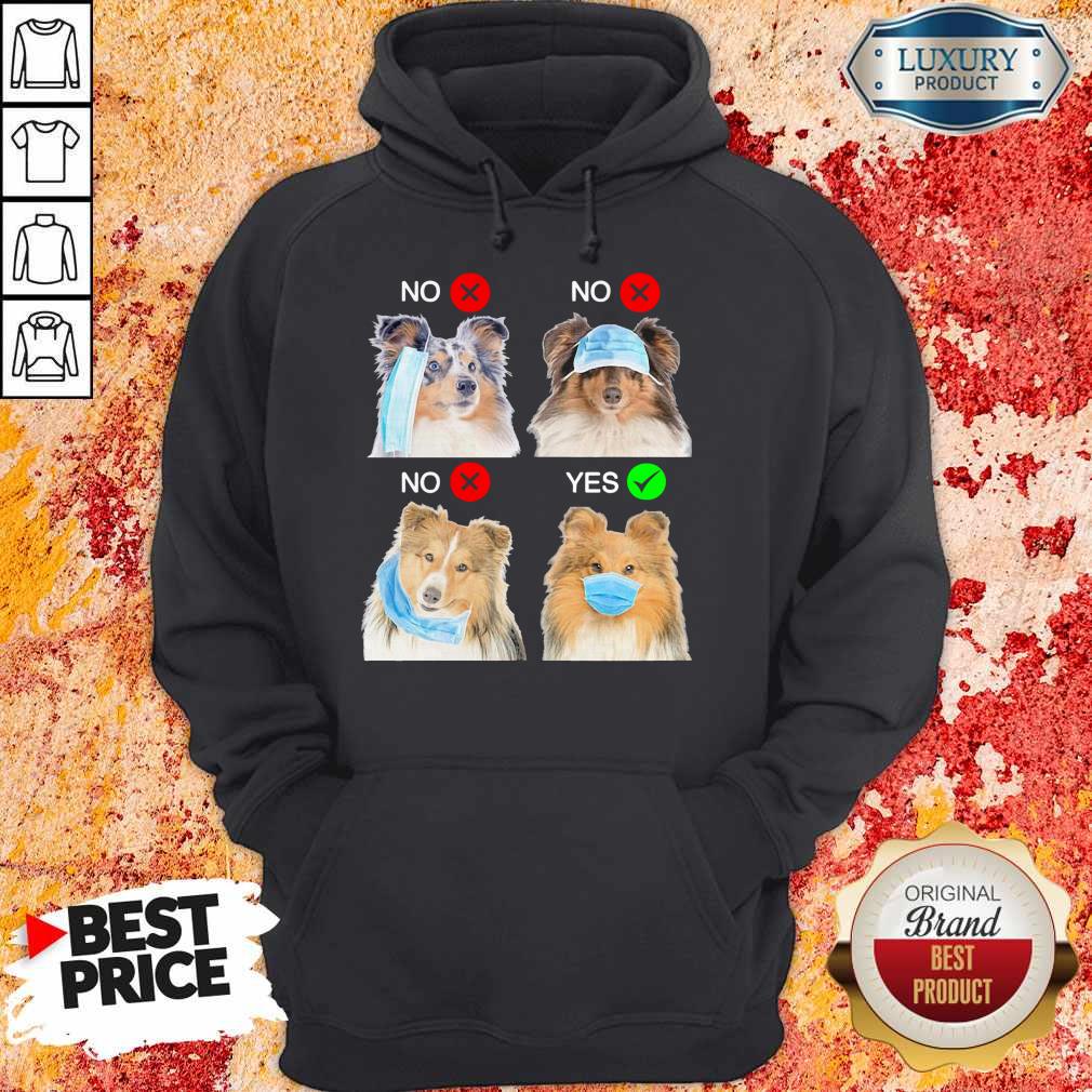 Shetland Sheepdogs Right Way To Wear Mask Shirt - Image 5