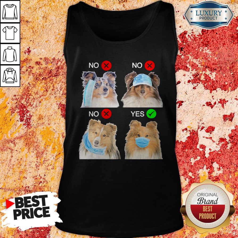 Shetland Sheepdogs Right Way To Wear Mask Shirt - Image 3