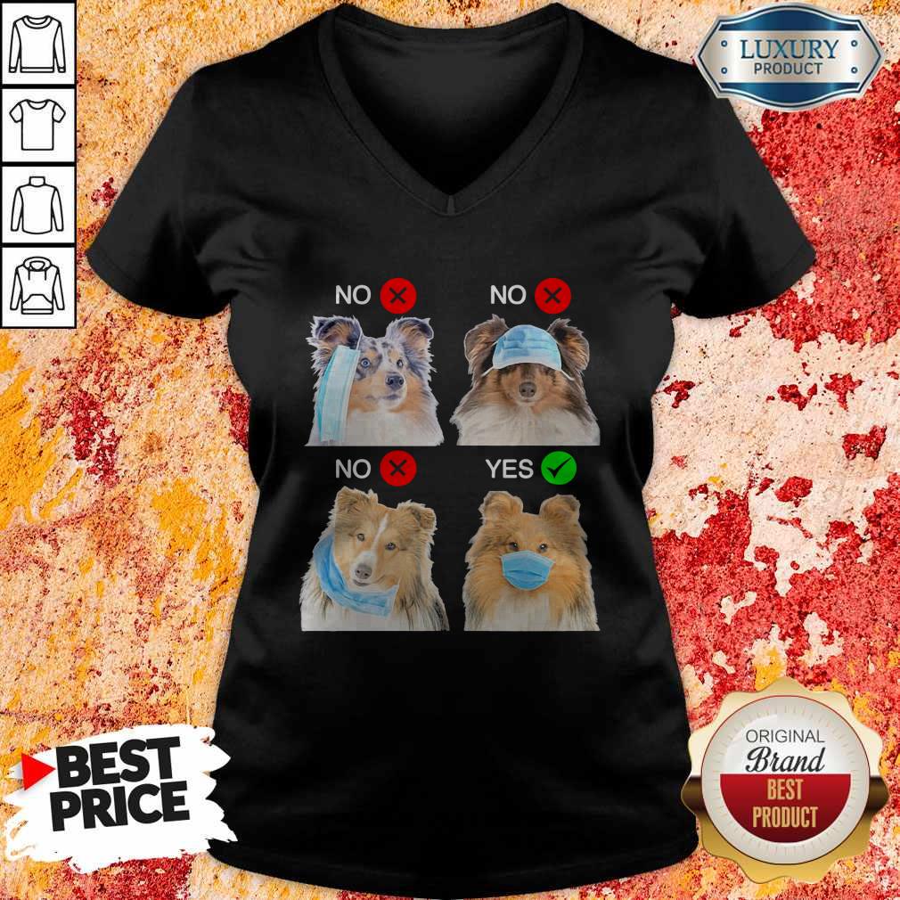 Shetland Sheepdogs Right Way To Wear Mask Shirt - Image 2