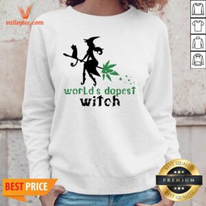 Alternative view of Top Weed Worlds Dopest Witch Shirt