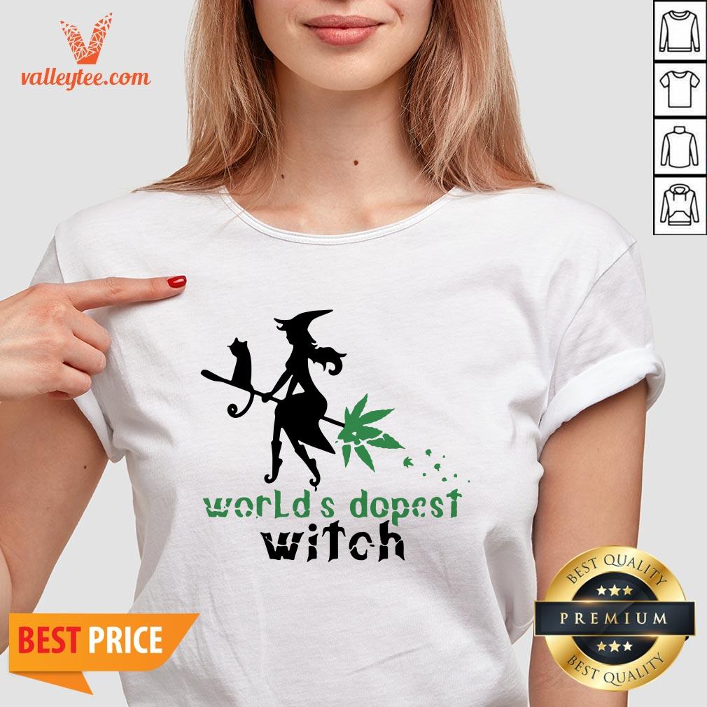 Top Weed Worlds Dopest Witch Shirt - Image 4