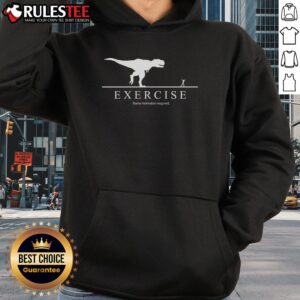 Alternative view of Funny Exercise Some Motivation Required T-Rex T-Shirt