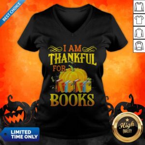 Alternative view of Funny I Am Thankful For Books Thanksgiving Shirt