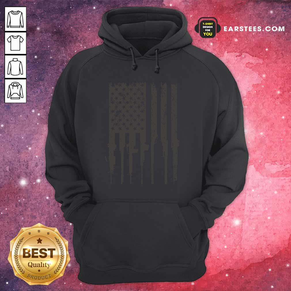 Hot Firearm Flag Black Shirt - Image 4