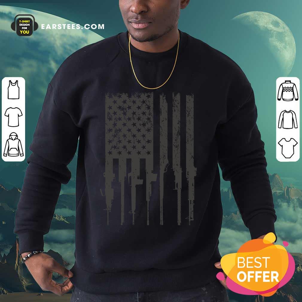 Hot Firearm Flag Black Shirt - Image 3