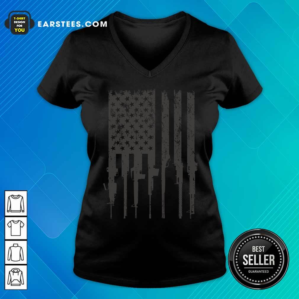 Hot Firearm Flag Black Shirt - Image 5