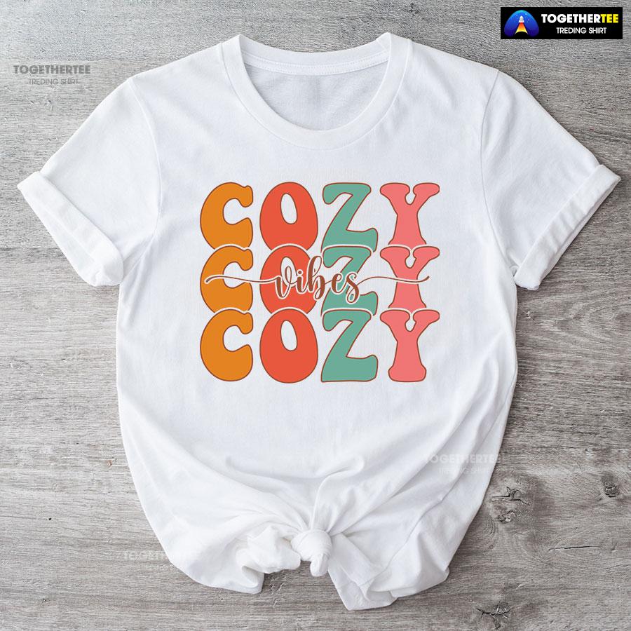 Cozy Vibes Thanksgiving T-Shirt - Image 4