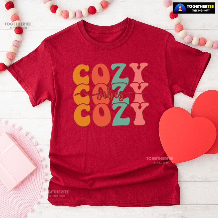 Cozy Vibes Thanksgiving T-Shirt - Image 8