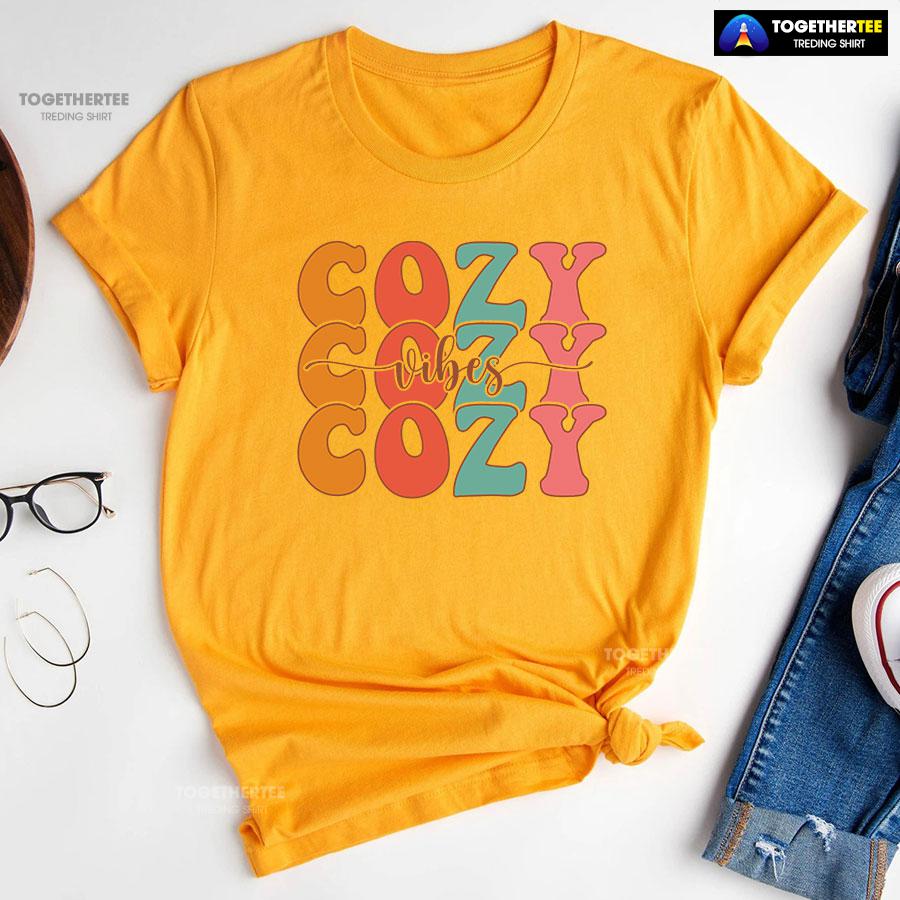 Cozy Vibes Thanksgiving T-Shirt - Image 10