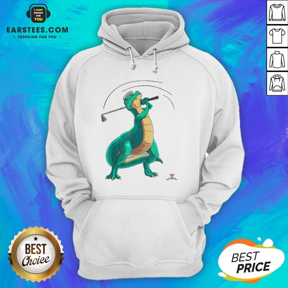 Good T-Rex Playing Golf Dino Ball Game Sports Shirt - Image 2