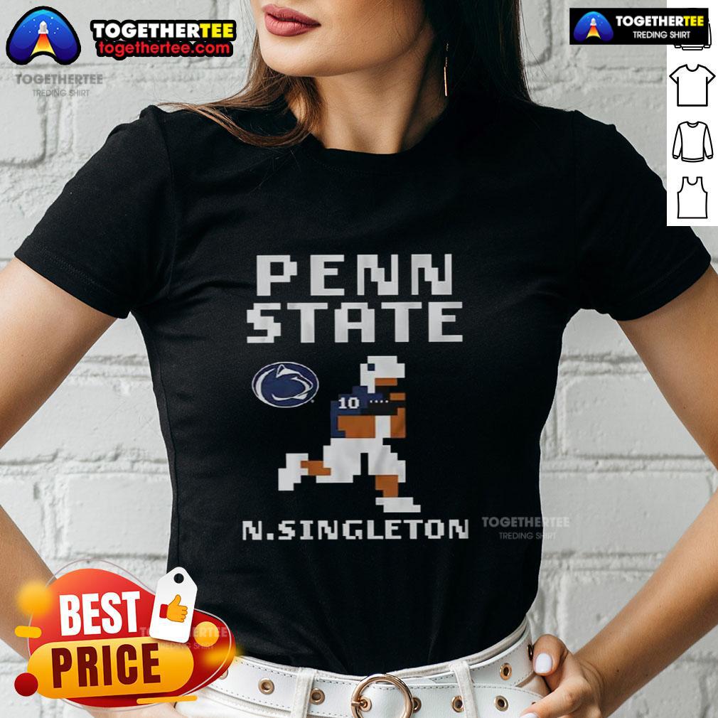Pretty Penn State Nittany Lions Football Nicholas Singleton Retro Baller T-Shirt - Image 3