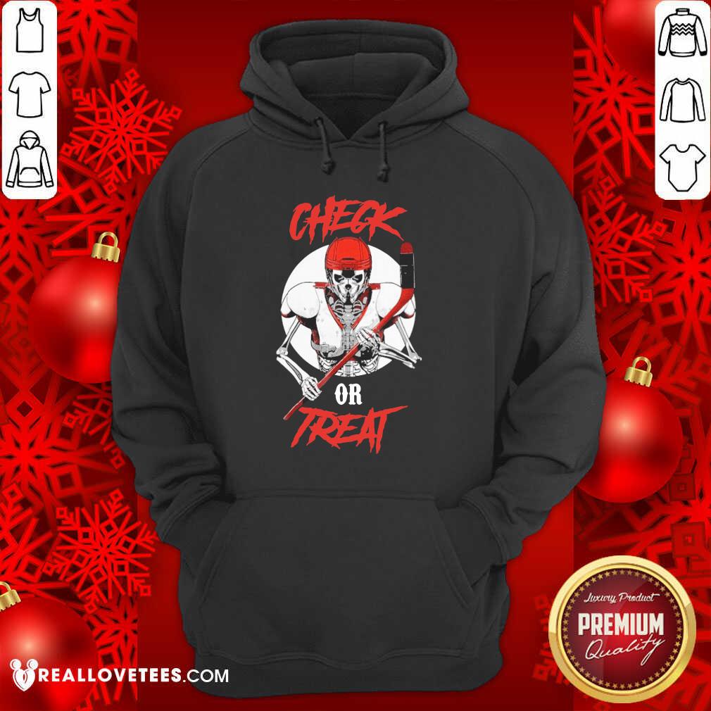 Pro Skeleton Hockey Check Or Treat Shirt - Image 4