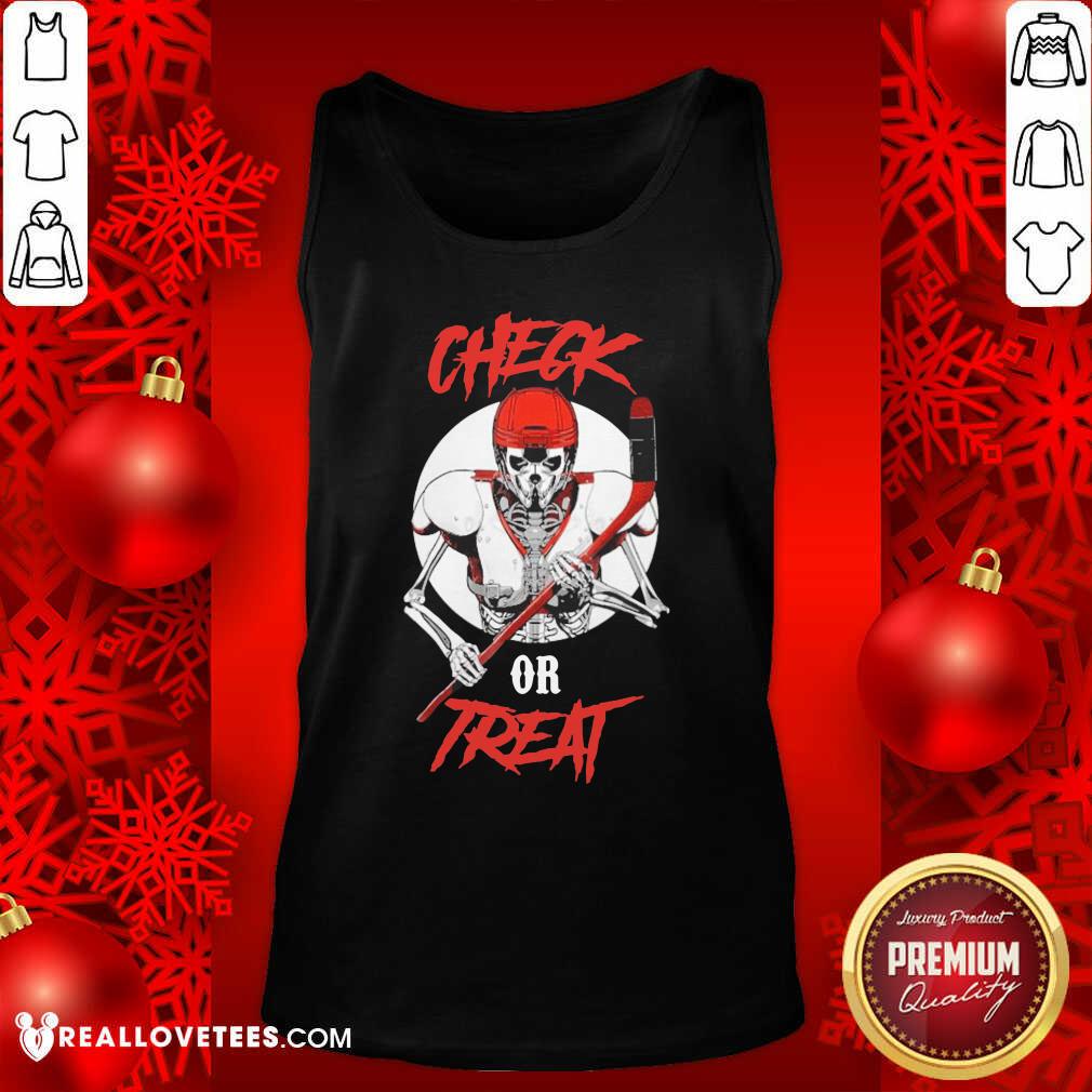 Pro Skeleton Hockey Check Or Treat Shirt - Image 2