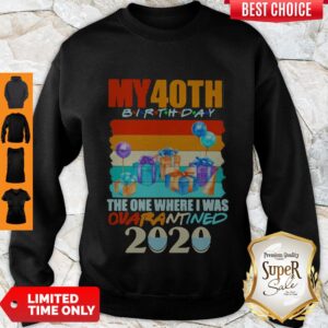 Alternative view of Nice My 40th Birthday The One Where I Was Quarantined 2020 Mask Vintage Shirt