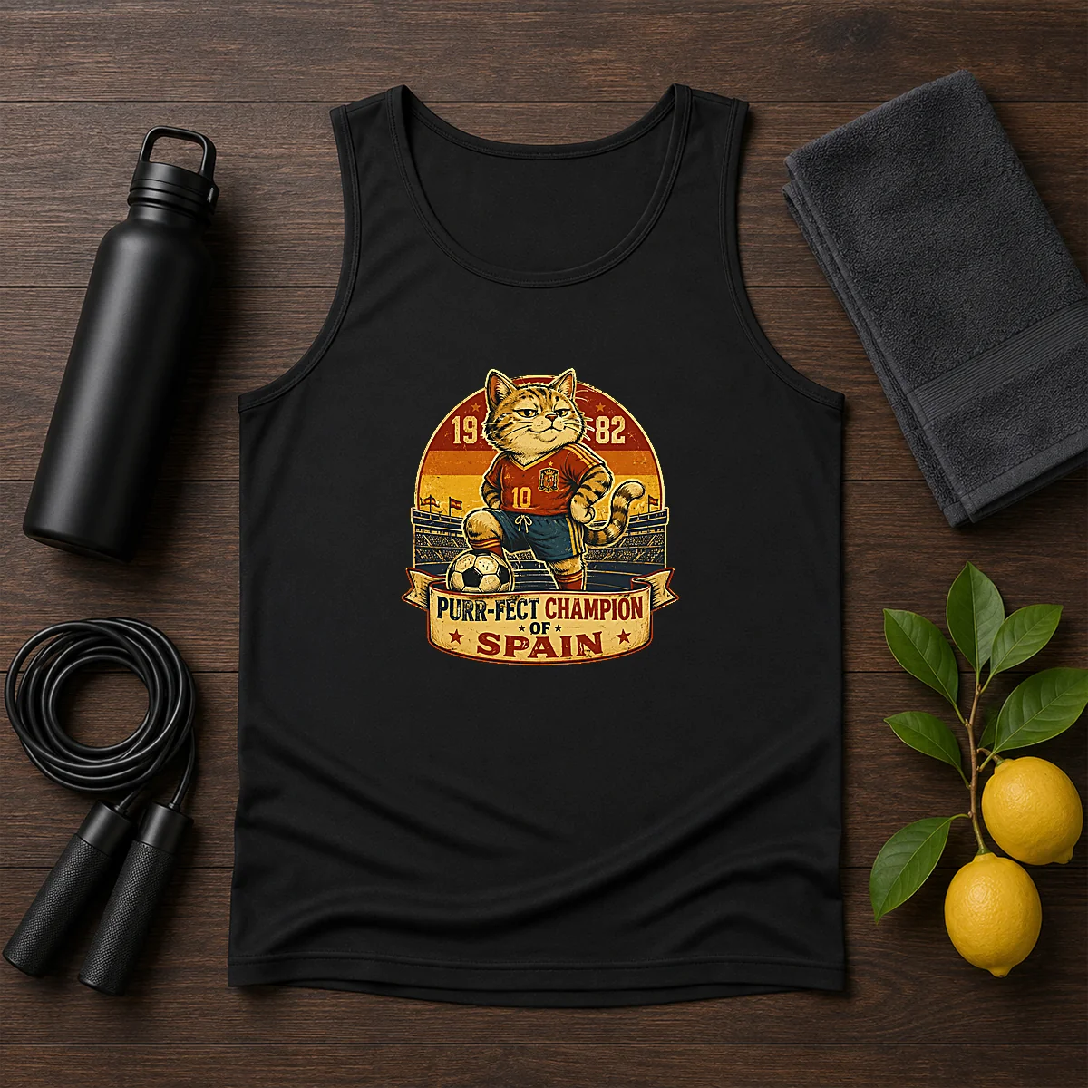 Nice Vintage Spanish Soccer Cat Meme Funny Shirt - Image 3
