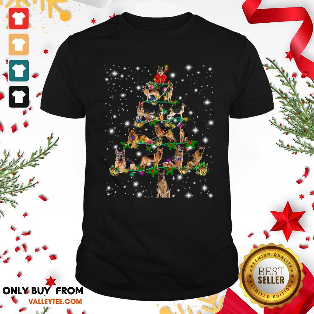 Premium German Shepherd Dog Christmas Tree Shirt