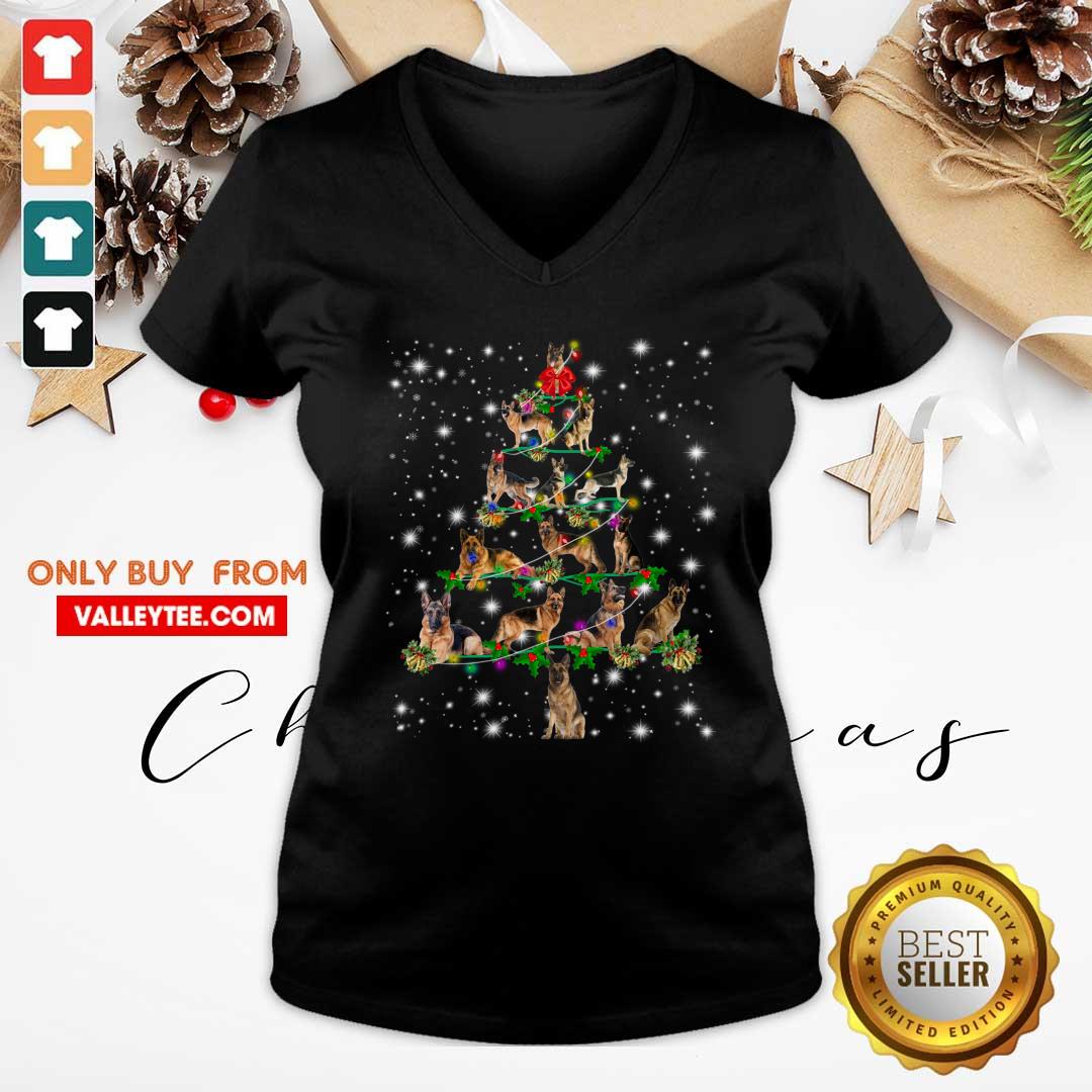 Premium German Shepherd Dog Christmas Tree Shirt - Image 4