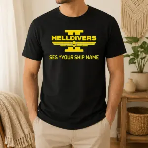 Pretty Helldivers II See You Ship Name Shooting Game Shirt