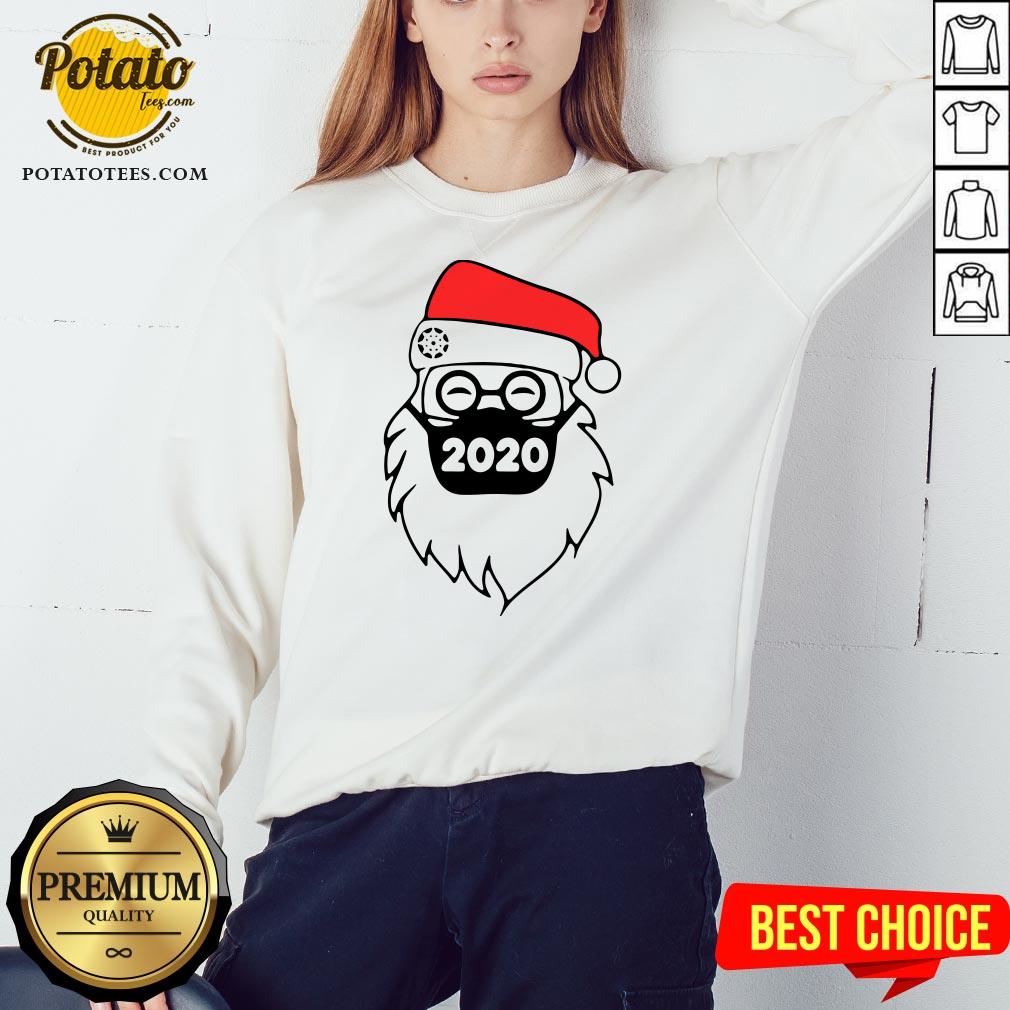 Cute Santa Wearing Mask 2020 Christmas Shirt - Image 4